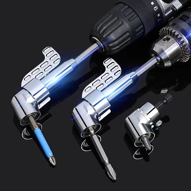 105 Degree Right Angle Drill Adapter Screwdriver Head Drill Shank Bit Steel Joint With Angle 1/4 Hex Bit Socket Screwdriver Bending Adapter2