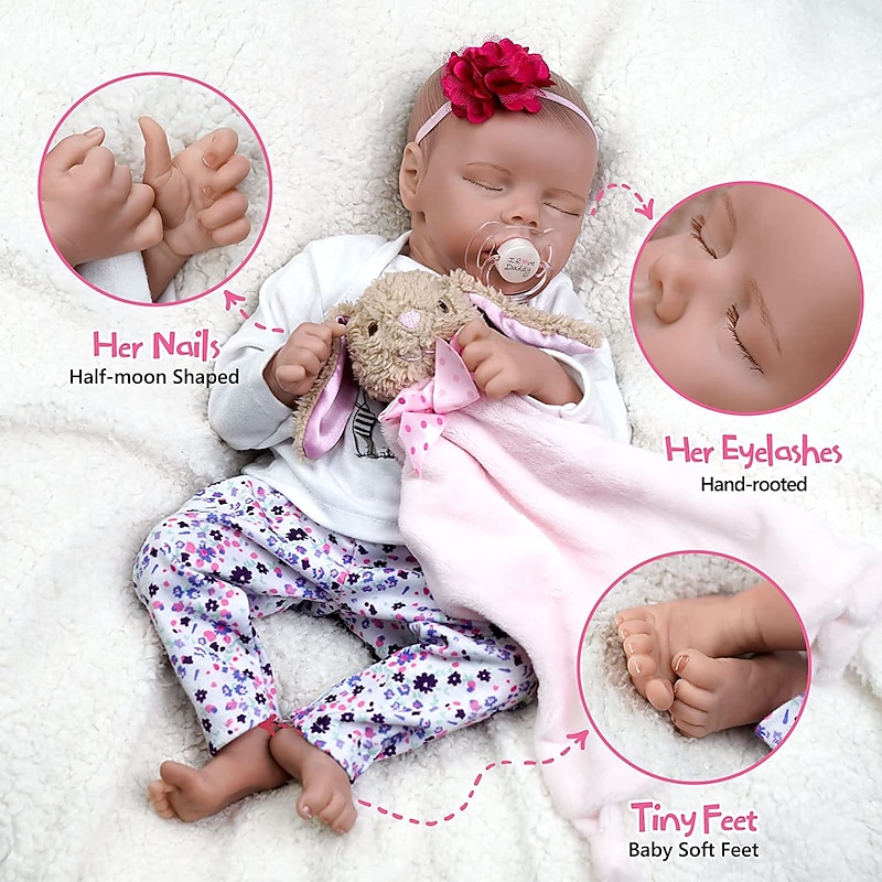 18 inch Reborn Doll Baby & Toddler Toy Reborn Toddler Doll Doll Reborn Baby Doll Baby Baby Boy Reborn Baby Doll Levi Newborn lifelike Gift Hand Made Non Toxic Vinyl Silicone Vinyl  with Clothes2