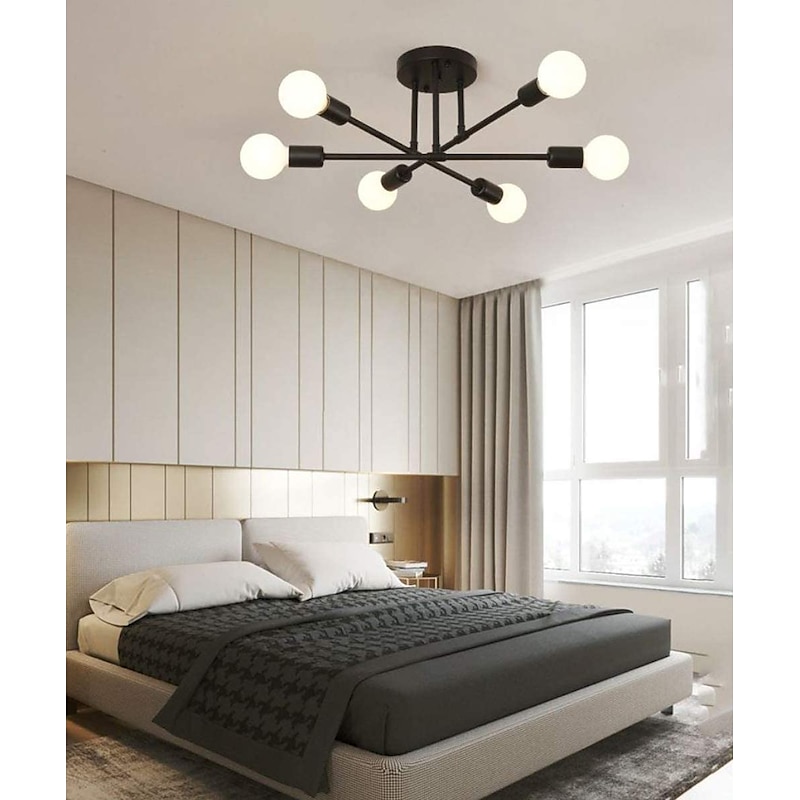 6-Light 70 cm Sputnik Design Cluster Design Chandeliers Metal Industrial Painted Finishes Contemporary Traditional / Classic 110-120V 220-240V / CE Certified2