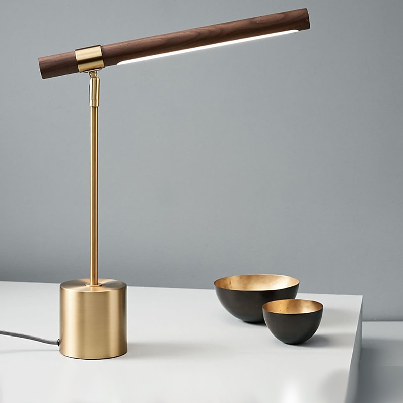 Table Lamp  Reading Light  Bedside lamps Swing Arm Modern Contemporary / Nordic Style For Living Room / Indoor Metal 90-110V Wood2