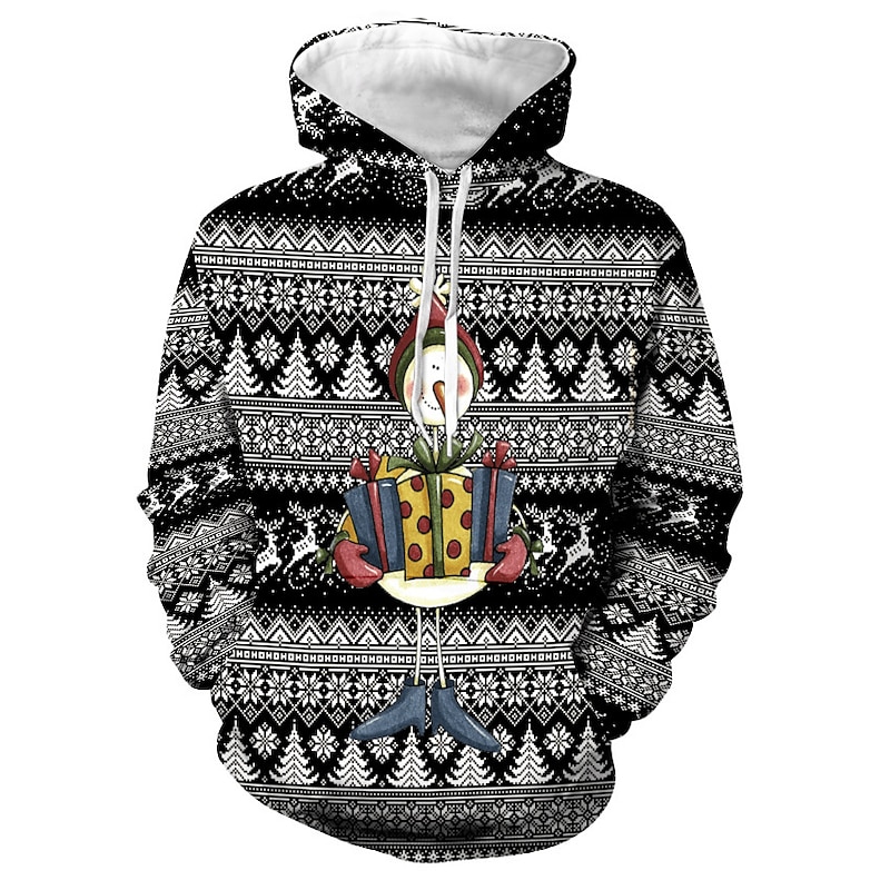 Christmas Snowman Santa Claus Reindeer Hoodie Cartoon Manga Anime 3D Graphic For Couple's Men's Women's Adults' Christmas Carnival Masquerade 3D Print4