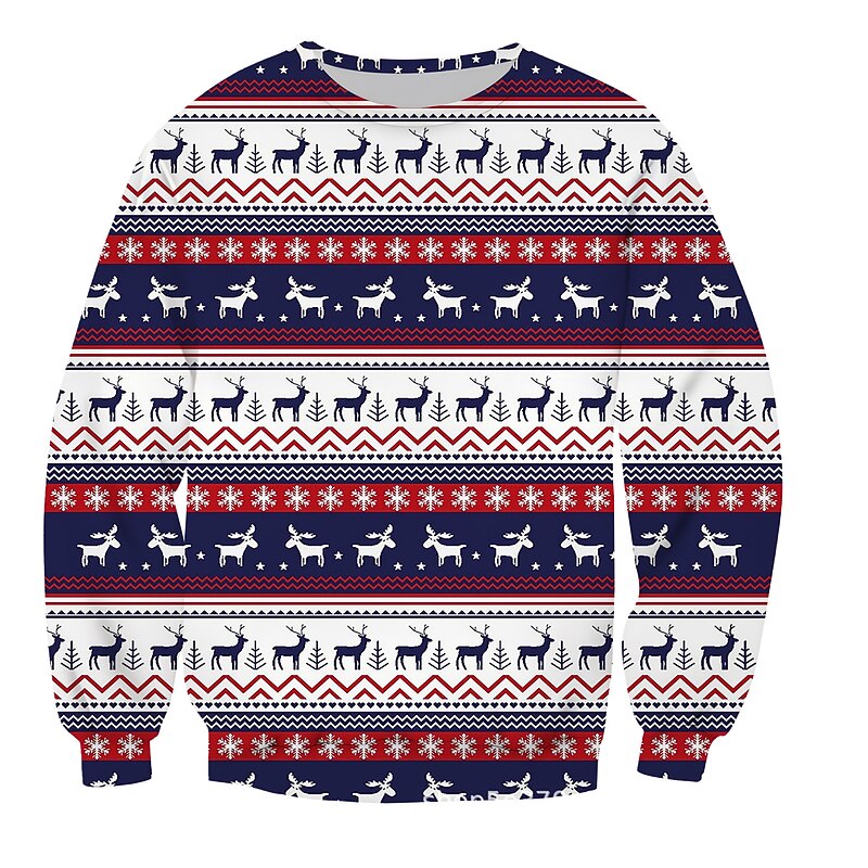 Christmas Santa Claus Sweatshirt Pullover Funny Christmas Sweatshirt Anime 3D Print 3D Graphic For Couple's Men's Women's Adults' Christmas Carnival Masquerade 3D Print3