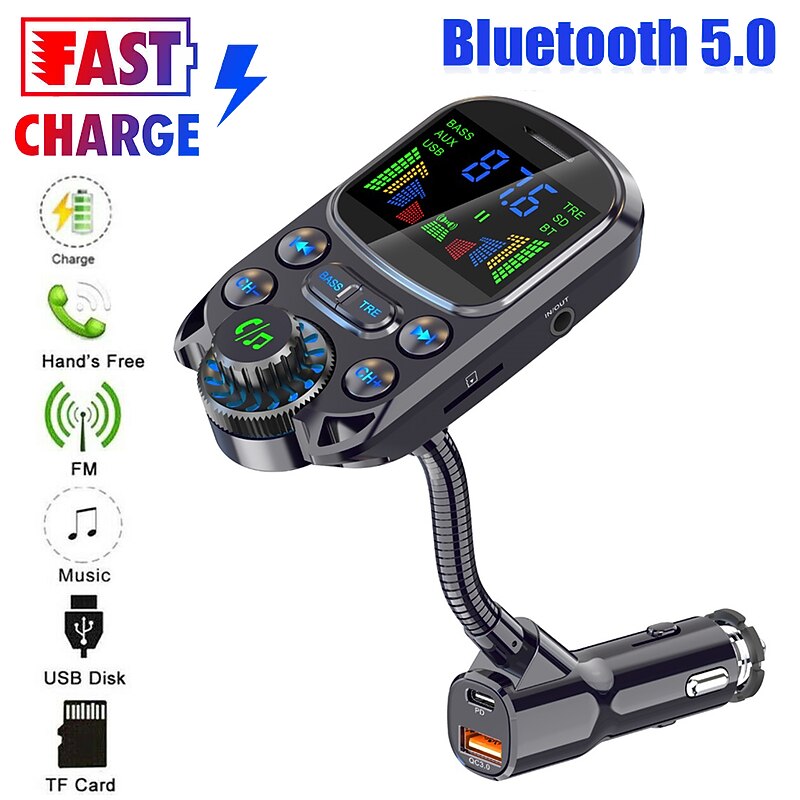 BC86 Bluetooth 5.0 Bluetooth Car Kit Car Handsfree Bluetooth / QC 2.0 / QC 3.0 Car