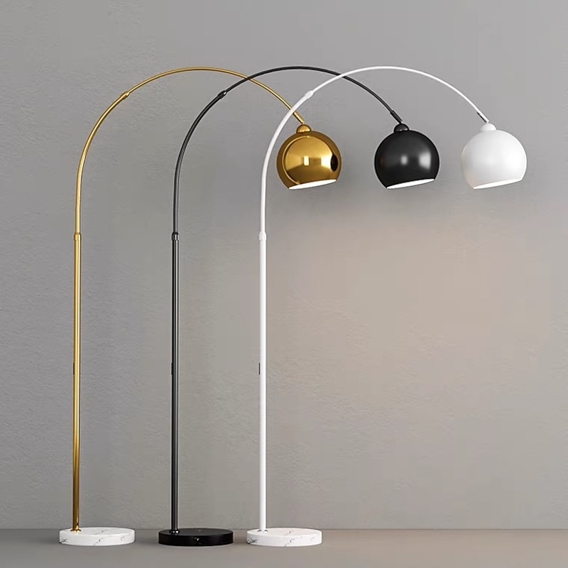 LED Fishing Lamp Floor Lamp Modern Study Living Room 180cm 5W Bedroom Bedside Lamp Marble Base Lamp Glass Shade Floor Light Lighting for Living Room Reading Bedroom Office2