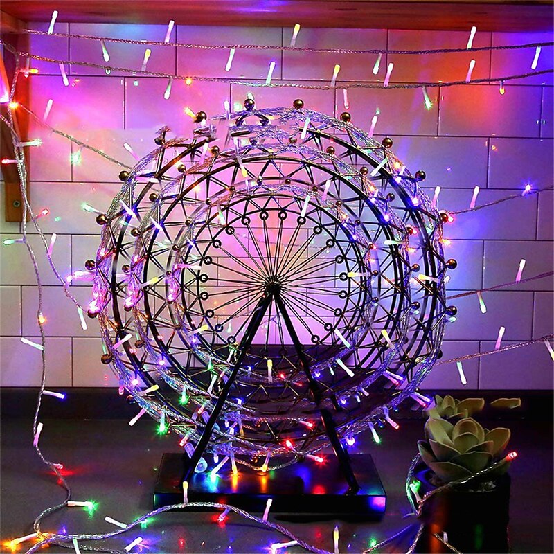 Christmas Fairy String Lights Outdoor USB 10M 16 Color Change LED Garland Party Christmas Decor 24Key Remote Control Holiday Lights Creative Party Holiday  Dimming Timing2