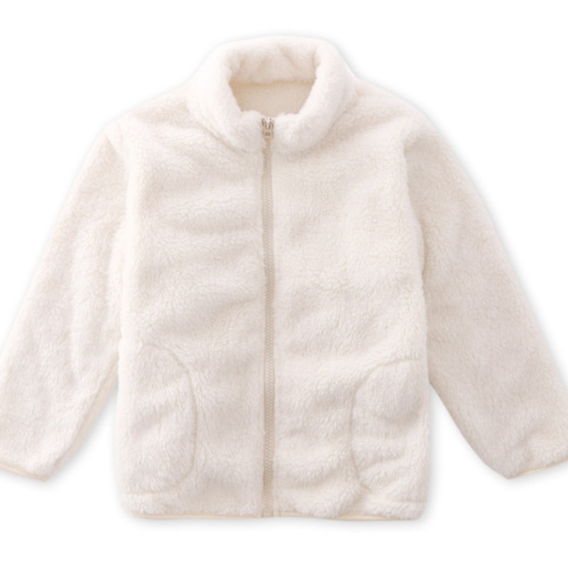 Kids Girls' Fleece Jacket Solid Color Active School Coat Outerwear 2-13 Years Fall Pink Red Navy Blue