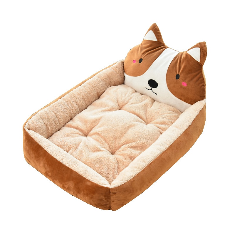 Dog Kennel Warm In Winter Big And Small Dogs Red Cartoon Pet Kennel Dog Bed Dog Mat Cat Kennel Pet Supplies4