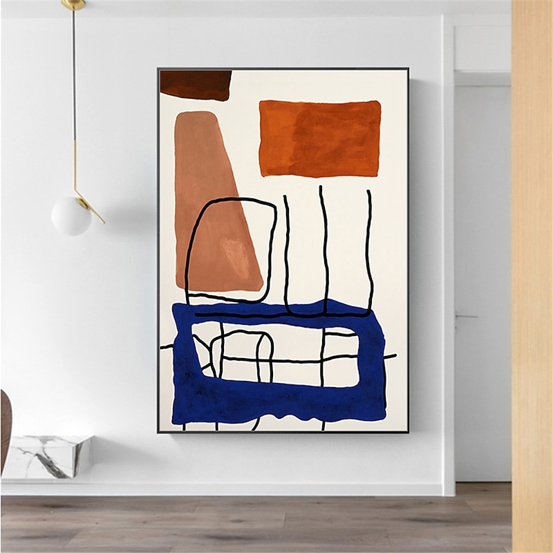 Mintura Handmade Geometric Color Piece Oil Paintings On Canvas Wall Art Decoration Modern Abstract Picture For Home Decor Rolled Frameless Unstretched Painting4