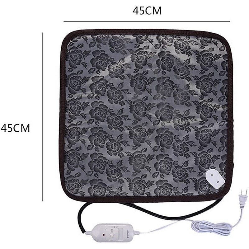 Pet Electric Heating Pad for Dogs & Cats With Anti-bite Steel Cord Waterproof Adjustable Dog Warm Bed Mat Heated Pet Pad 45*45cm4