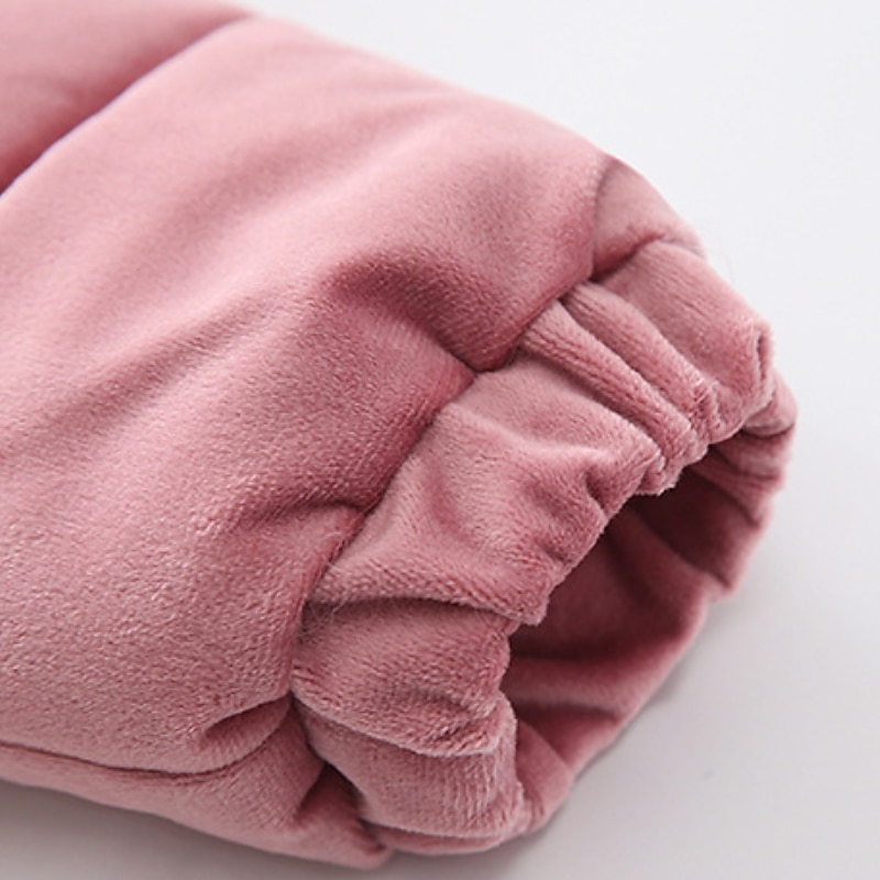 Kids Girls' Down Coat Solid Color Active School Coat Outerwear 3-12 Years Fall Pink Navy Blue4