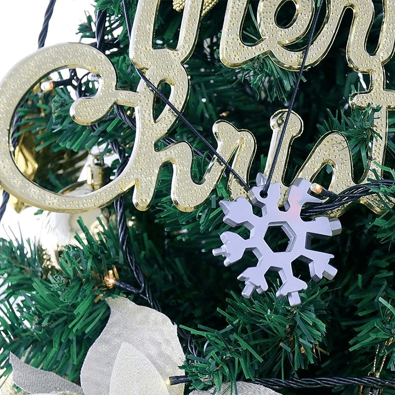 18-in-1 Snowflake Multi Tool Xmas Stainless Steel Snowflake Bottle Opener/Flat Cross Screwdriver Kit/Wrench Durable and Portable to Take Great Christmas gift4