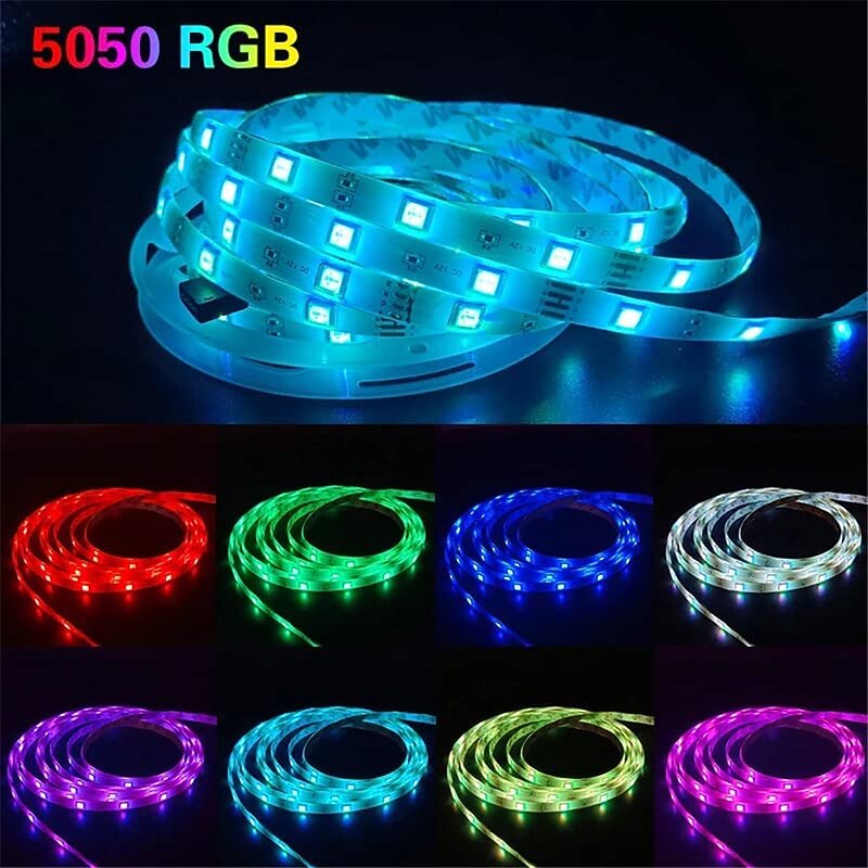 LED Strip Lights RGB 5050 20m 65.6ft Ultra Long Color Changing LED Light Strips Kit with 44 Keys Ir Remote Led Lights for Bedroom Kitchen Home Decoration2