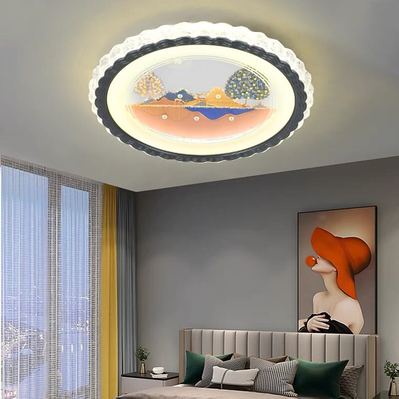 50cm Circle / Round Design Ceiling Lights Metal Painted Finishes Modern 220-240V