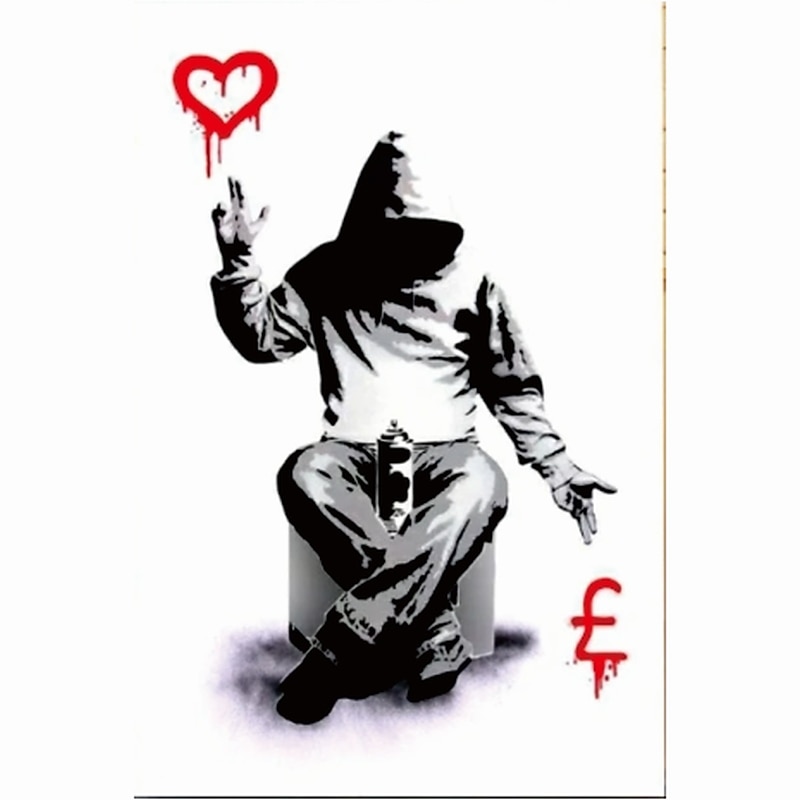 Handmade Hand Painted Oil Painting Wall Street Art Modern Abstract Bansky Painting Home Decoration Decor Rolled Canvas No Frame Unstretched2