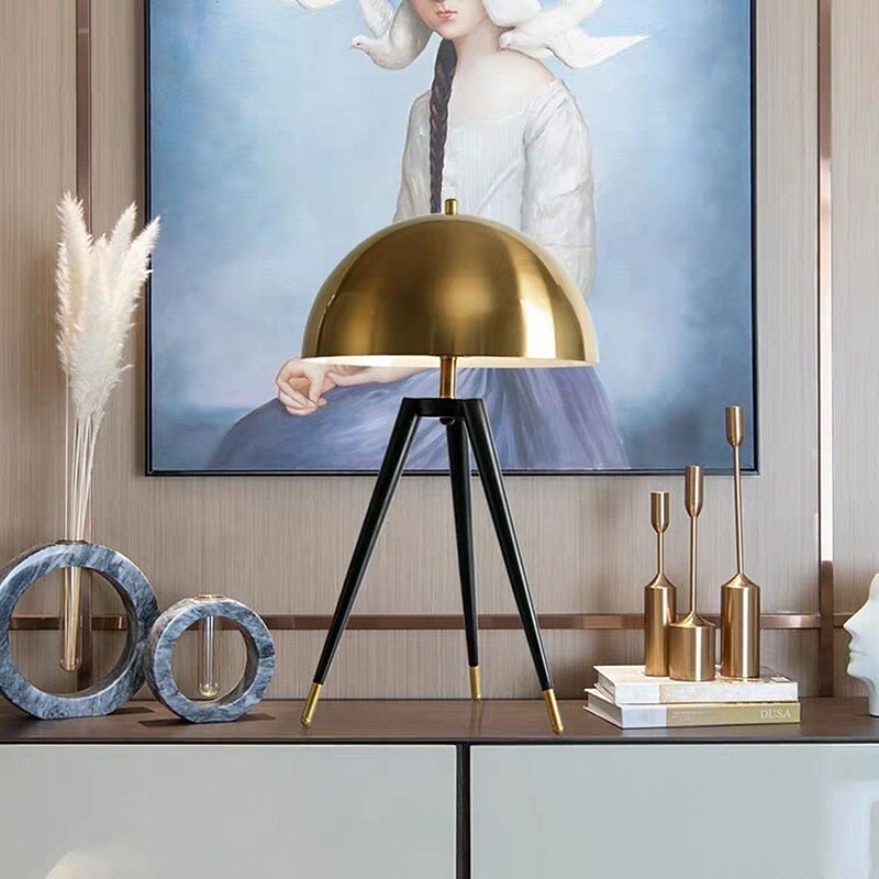 Modern Simple Desk Lamp Living Room Model Room Bedroom Bedside Lamp Villa Art Exhibition Hall Trident Mushroom Desk Lamp4