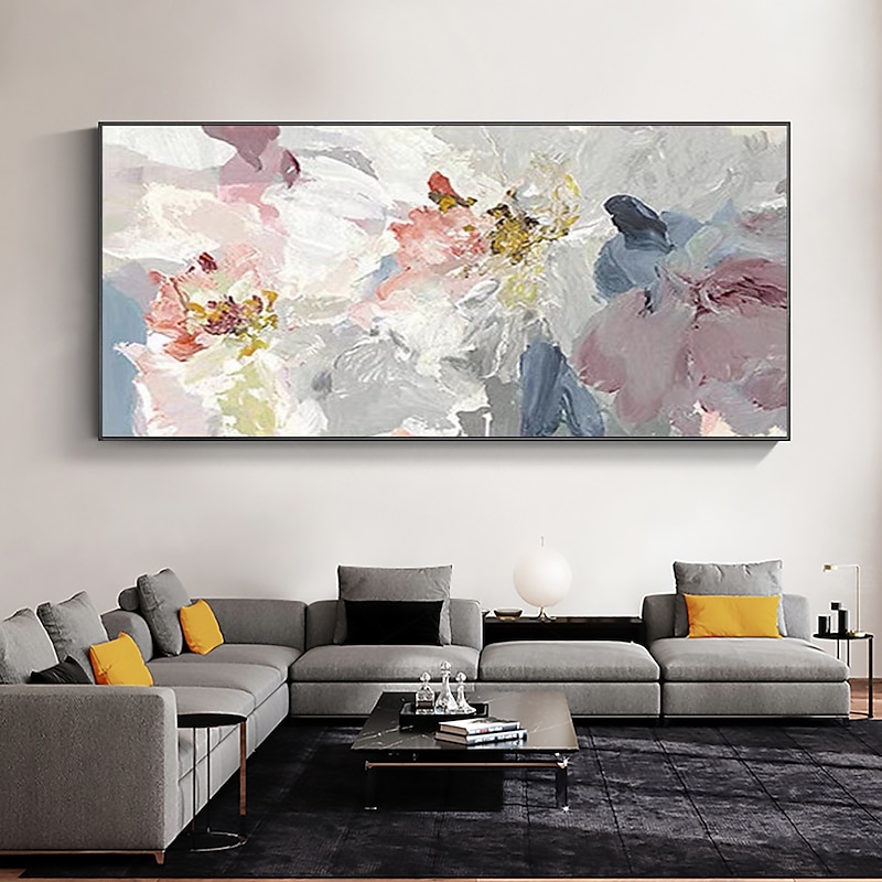Manual Handmade Oil Painting Hand Painted Horizontal Panoramic Abstract Landscape Modern Realism Stretched Canvas