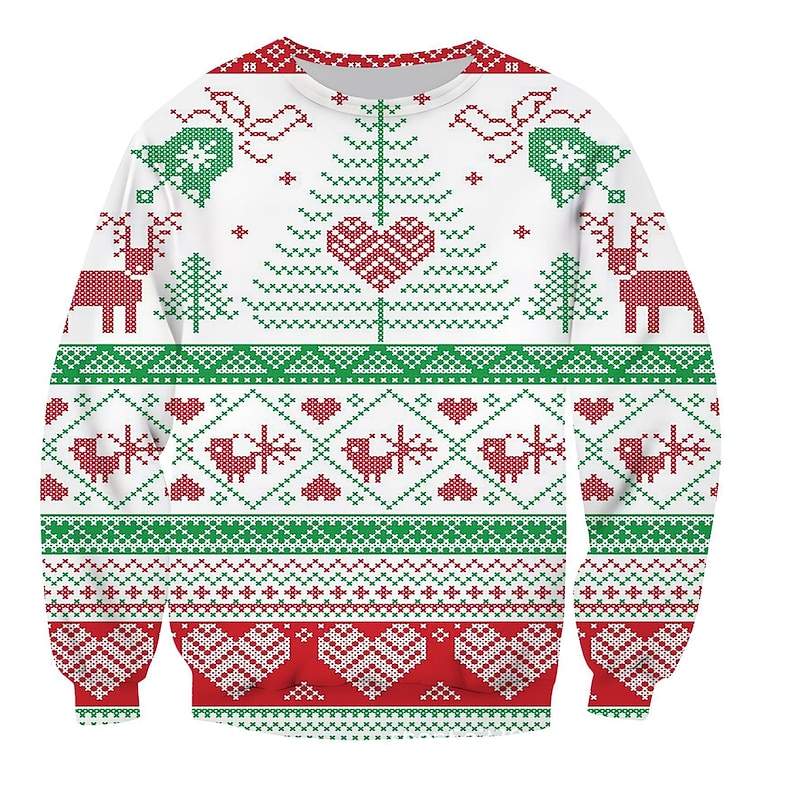 Christmas Santa Claus Sweatshirt Pullover Funny Christmas Sweatshirt Anime 3D Print 3D Graphic For Couple's Men's Women's Adults' Christmas Carnival Masquerade 3D Print2