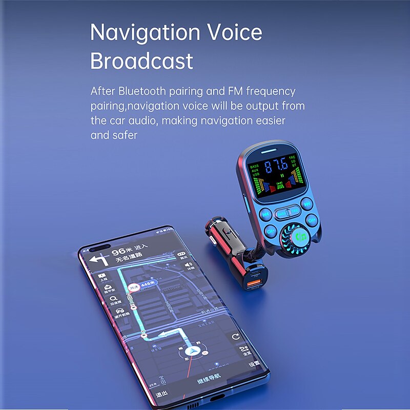 BC86 Bluetooth 5.0 Bluetooth Car Kit Car Handsfree Bluetooth / QC 2.0 / QC 3.0 Car3