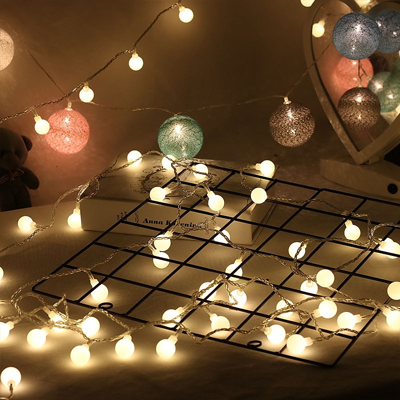 Mini Globe String Lights Battery Operated with Remote Control Indoor Bedroom 50/100 Led Colorful Twinkle Lights with Remote Led String Lights for Bedroom Party Patio Christmas Living Room Office