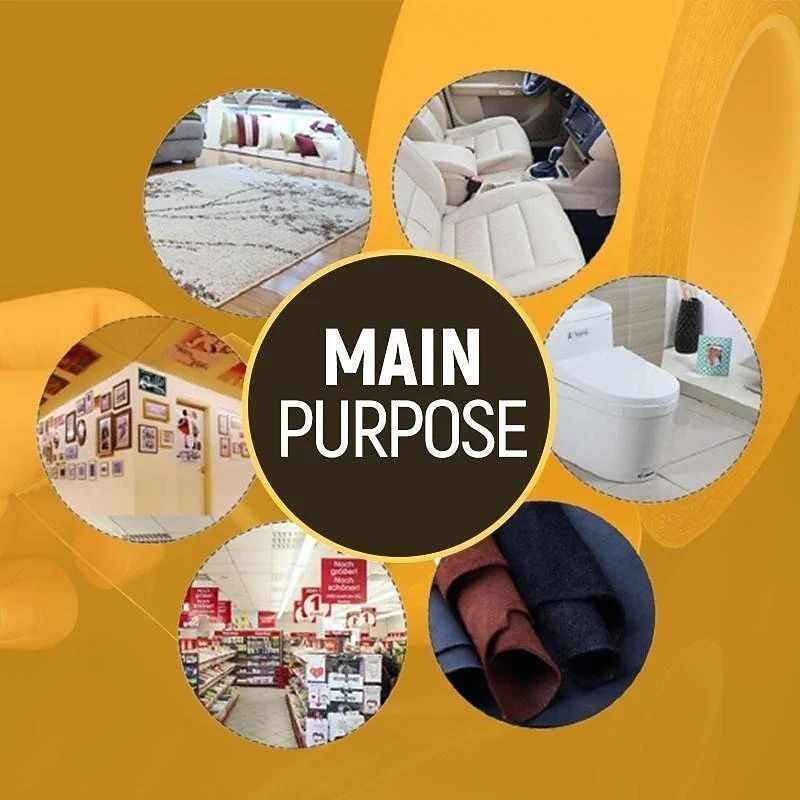 Waterproof Strong Double-Sided Tape High Adhesive Strength Mesh Duct Tape Floor Cloth Grid  Cloth Tape Yellow High-viscosity Strong Carpet Tape Wedding Exhibition3