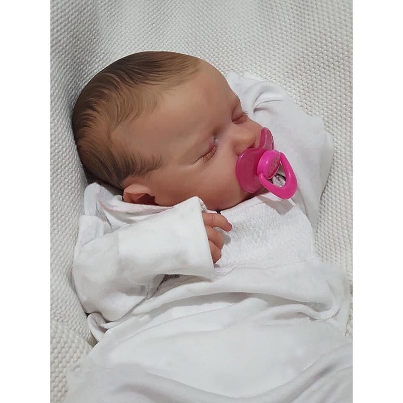 20 inch Reborn Doll Baby & Toddler Toy Reborn Toddler Doll Reborn Baby Doll Newborn lifelike Gift Hand Made Non Toxic 3/4 Silicone Limbs and Cotton Filled Body with Clothes for Christmas Gifts3