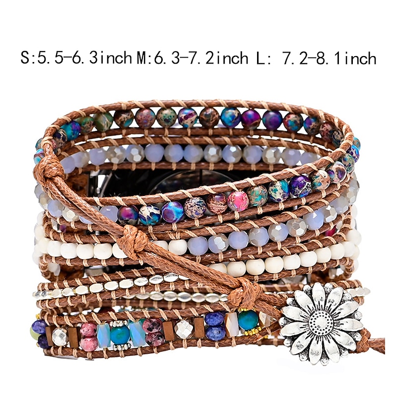 Watch Band for Samsung Galaxy Watch 5 40/44mm Watch 4 Classic 42/46mm Watch 4 40/44mm Watch 3 45mm Watch 46mm Fabric Replacement  Strap Handmade Multilayer Braided Jewelry Bracelet Wristband3