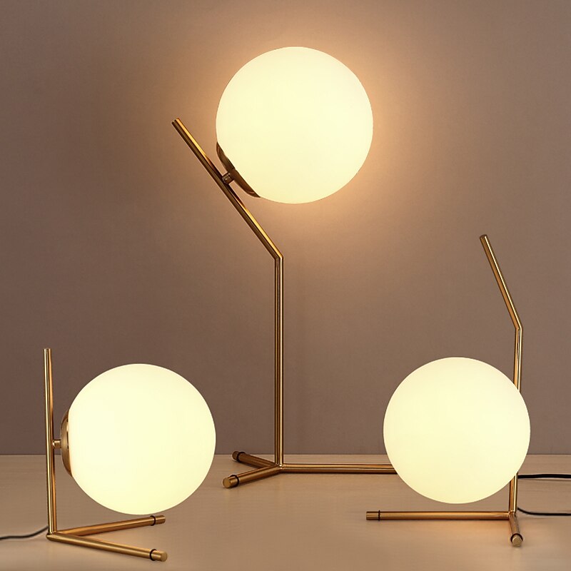 Table Lamp Ball Design Reading Light Ambient Lamps Modern Contemporary DC Powered For Shops Cafes Office Brass 110240V