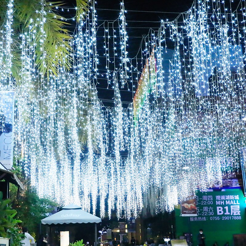 Icicle Dripping Curtain String Fairy Lights 4M - 120 LED Christmas Outdoor Window Decorations for Fairy Xmas Garden & Party Decor2