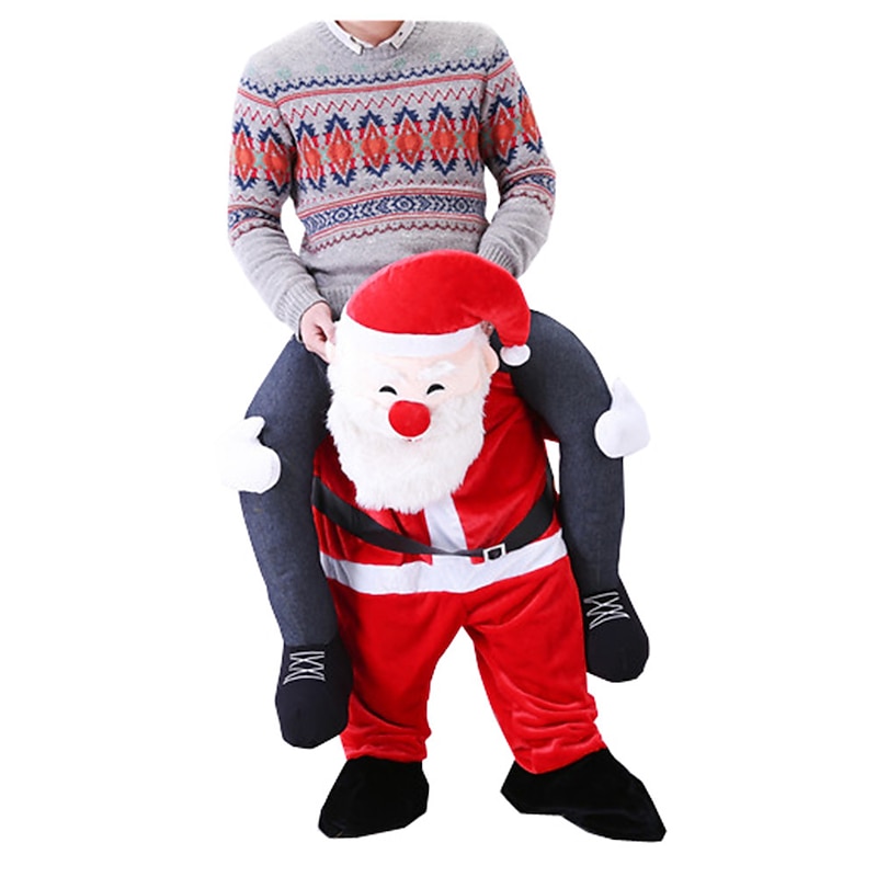 Santa Suit Santa Claus Cosplay Costume Women's Christmas Cosplay Costume Adults Christmas Carnival Masquerade Christmas Eve Christmas Party Onesie2