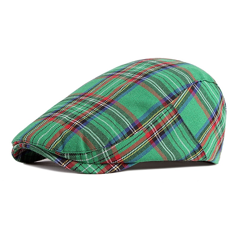Men's Flat Cap Red Navy Blue Polyester Adjustable Buckle Print Simple 1920s Fashion Holiday Street Dailywear Weekend Plaid Portable Comfort Fashion4
