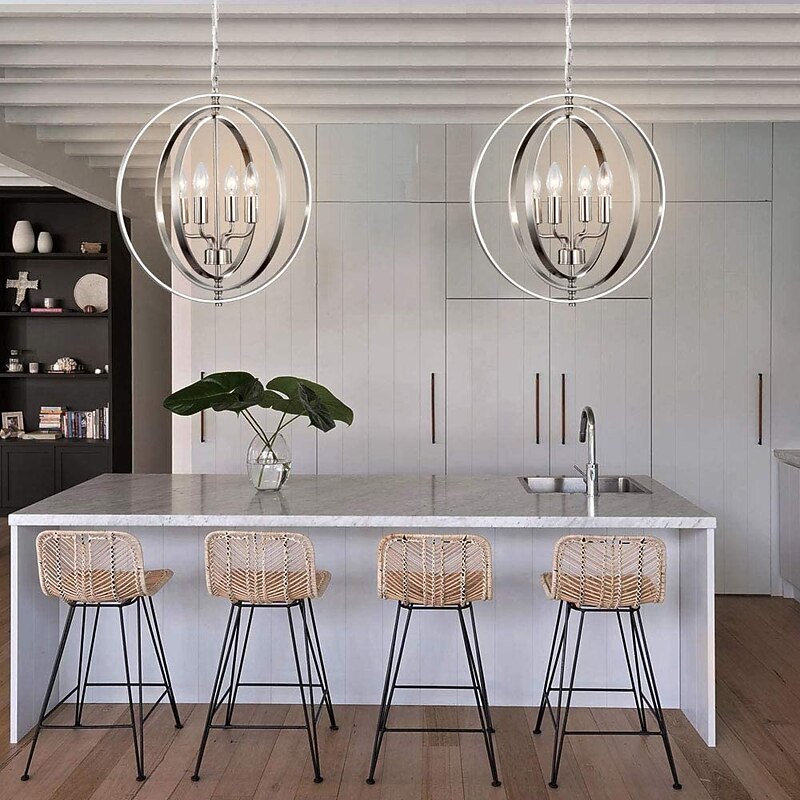 45cm Pendant Lantern Design Pendant Light Metal Electroplated Painted Finishes LED 220-240V3