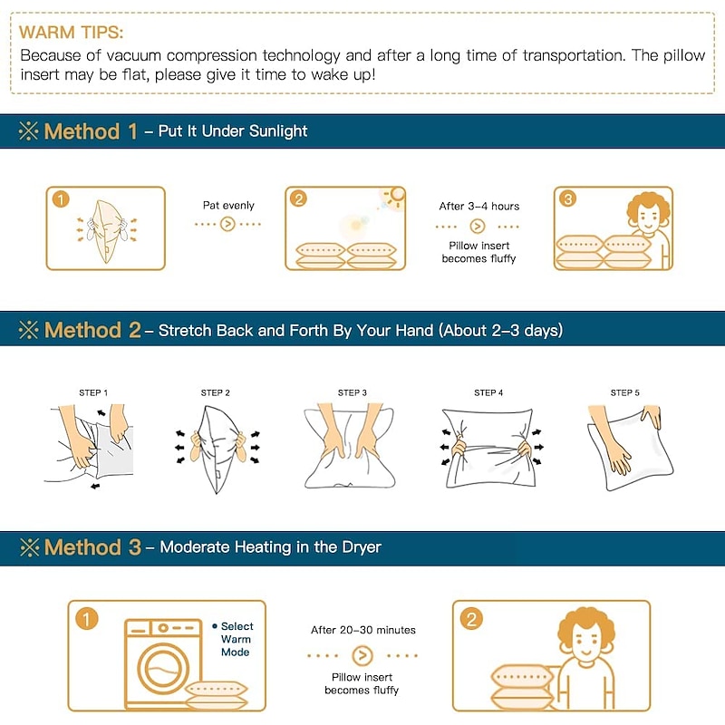 2pcs Pillow Inserts Premium Pillow Stuffer Sham White Decorative for Decorative Cushion Bed Couch Fits for 40x40cm Pillow Cover4