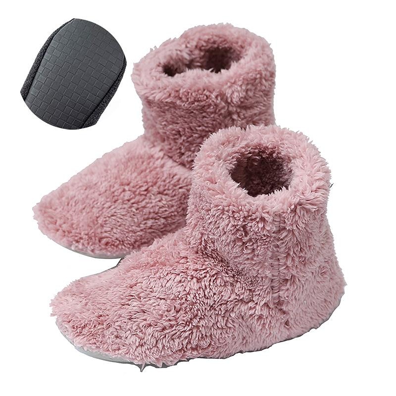 Women's And Men's Slipper Boots Faux Fur Comfort Warm Fuzzy Bootie Slippers Soft Plush Lining Cozy Slipper Sock for Winter4