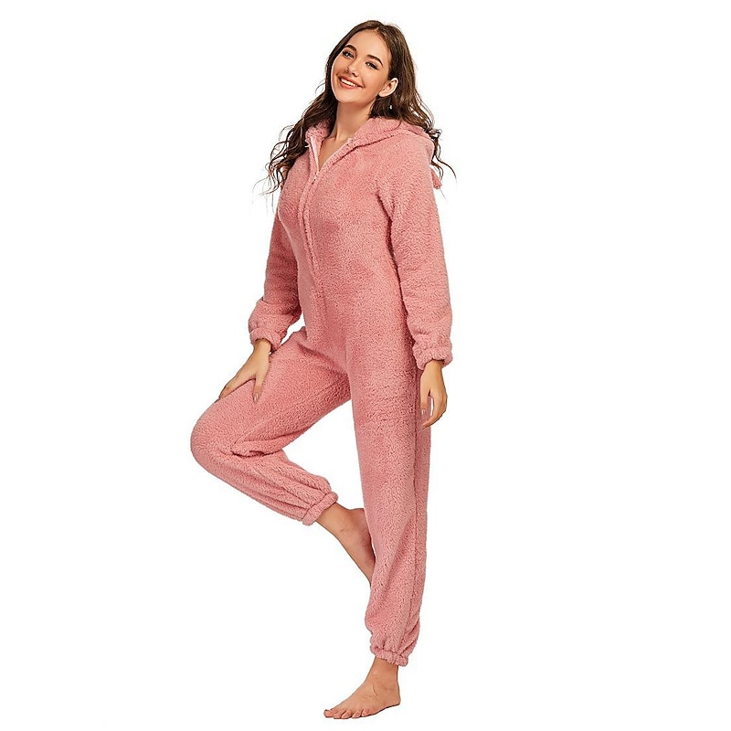 Fleece s Onesies Wearable Blanket Women Jumpsuit Warm Romper Sleepwear One Pieceed Playsuit Loungewear2