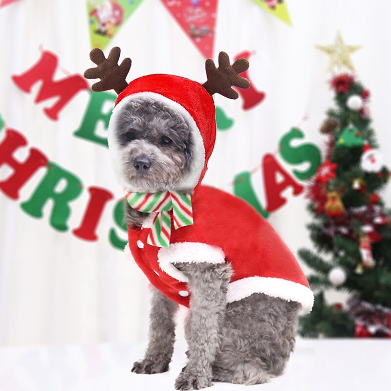 Dog Costume,Dog Cat Vest Solid Colored Adorable Stylish Ordinary Casual Daily Outdoor Christmas Winter Dog Clothes Puppy Clothes Dog Outfits Warm Red Costume Cat Costume