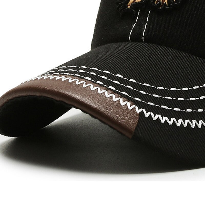 Men's Baseball Cap Black Navy Blue Polyester Embroidery Adjustable Fashion Classic & Timeless Chic & Modern Outdoor Daily Animal Portable Breathable4