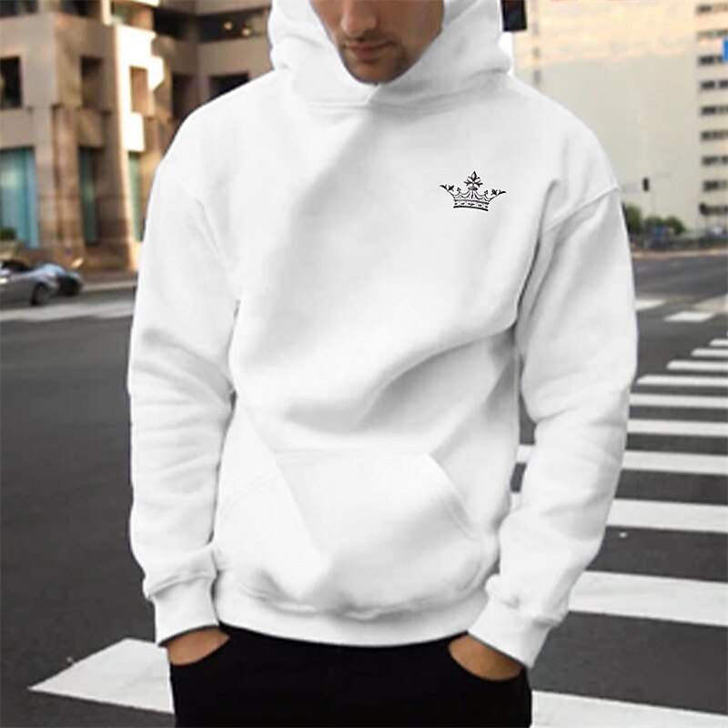 Men's Graphic Wings Hoodie Hoodies Sweatshirt Christmas Basic Long Sleeve Hooded Sports & Outdoor Daily Sports Black White Print Spring Fall Designer2