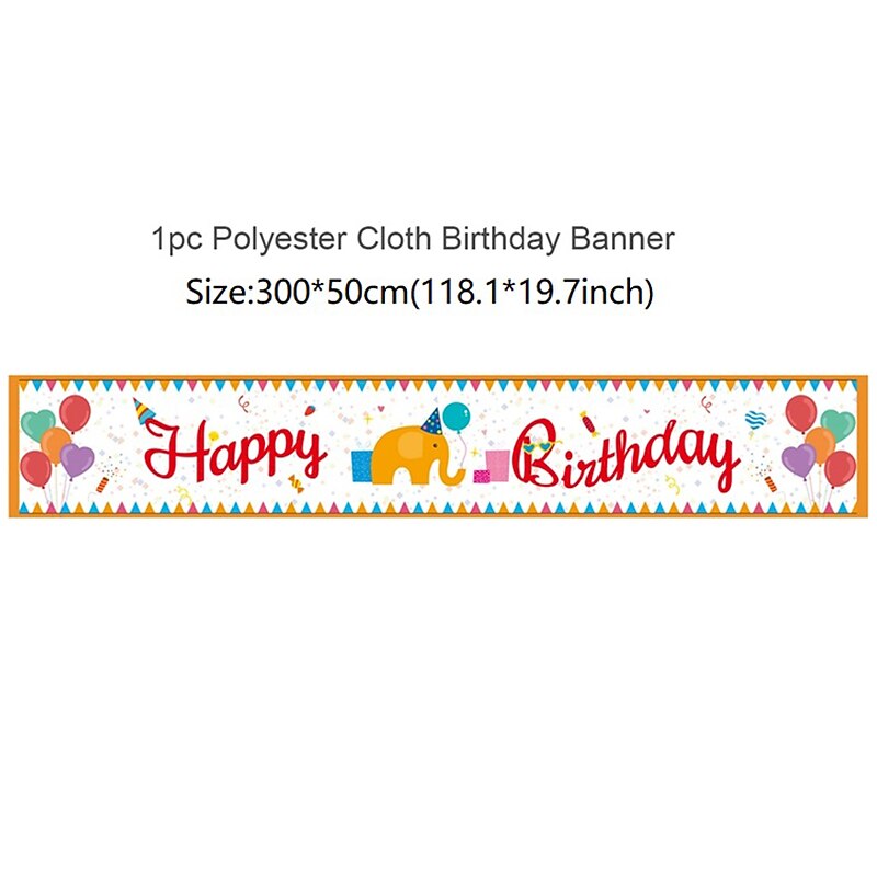 Happy Birthday Banner, Birthday Banner Decorations, Birthday Outdoor & Indoor Hanging Decor, Holidays Party Decor Supplies 300*50cm (10ft*18.9 Inch)4