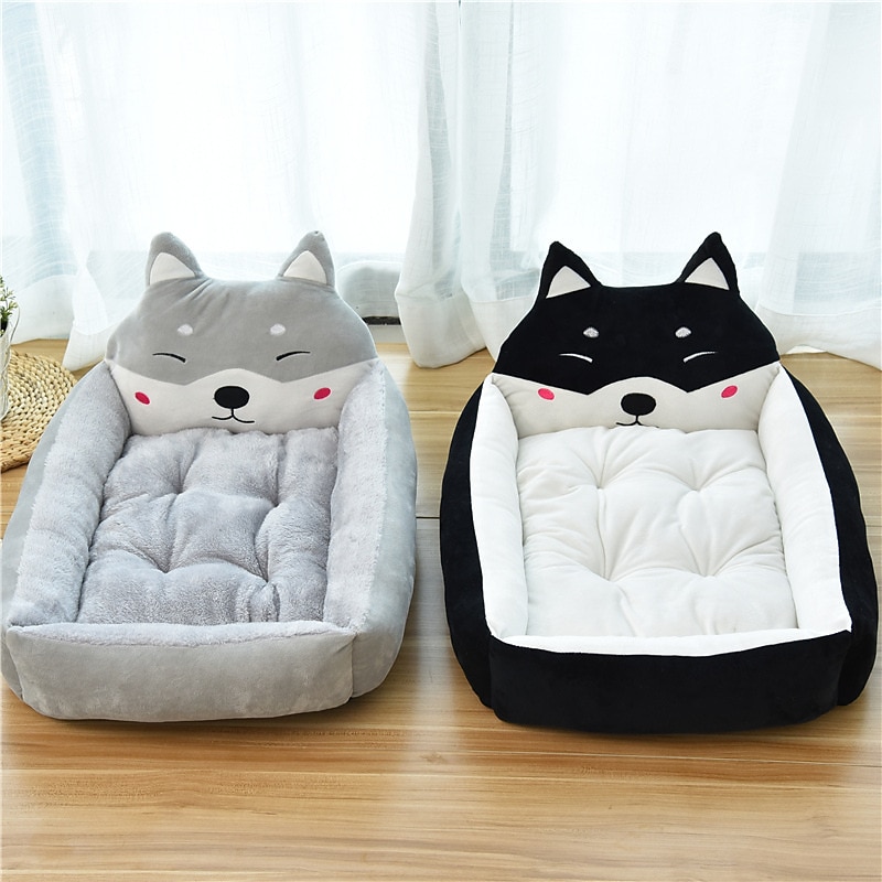 Dog Kennel Warm In Winter Big And Small Dogs Red Cartoon Pet Kennel Dog Bed Dog Mat Cat Kennel Pet Supplies2