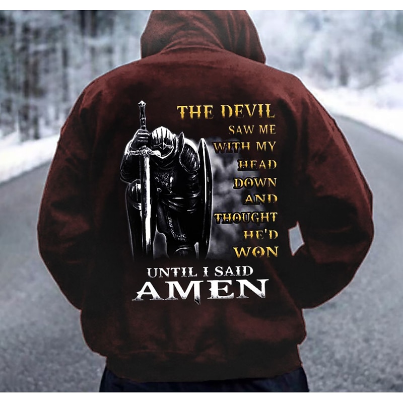 Men's Knights Templar Graphic Prints Hoodie Hoodies Sweatshirt Streetwear Designer Long Sleeve Hooded Daily Sports Black Yellow Print Spring &  Fall Designer3