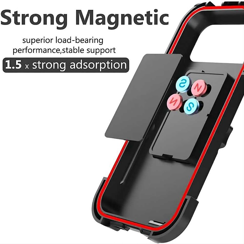 Waterproof Bike Phone Mount Cell Phone Holder for Motorcycle - Bike Handlebars 360 Adjustable Universal Motorcycle Phone Mount Bike Phone Holder with TPU Touch-Screen3