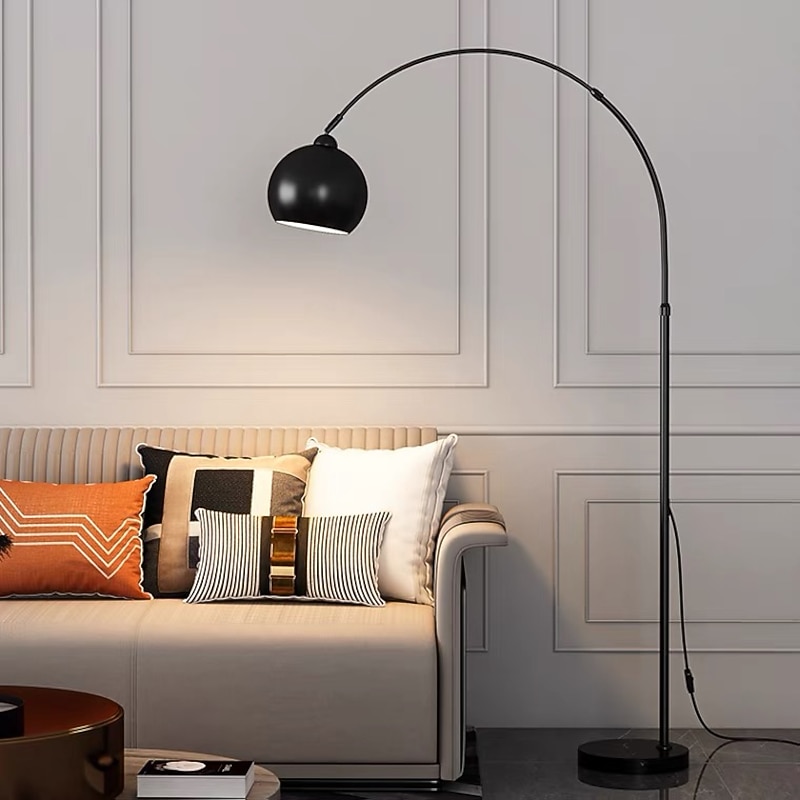 LED Fishing Lamp Floor Lamp Modern Study Living Room 180cm 5W Bedroom Bedside Lamp Marble Base Lamp Glass Shade Floor Light Lighting for Living Room Reading Bedroom Office4