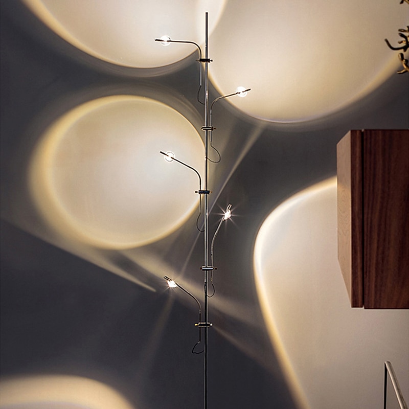 LED Floor Lamp Minimalist creative LED light and shadow floor lamp living room sofa lamp Italian art projection sunset designer floor lamp