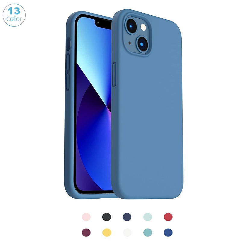 Phone Case For iPhone 16 15 14 Pro Max Plus 13 12 11 Pro Max Mini Liquid Silicone Case Shockproof Solid Color Silicone3