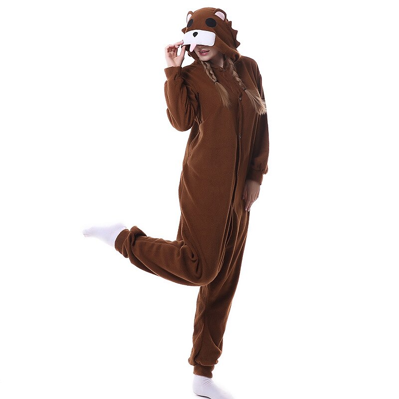 Adults' Character Nightwear Onesie Costume Carnival Costume Bear Onesie Pajamas Kigurumi Pajamas For Men and Women Carnival Cartoon4