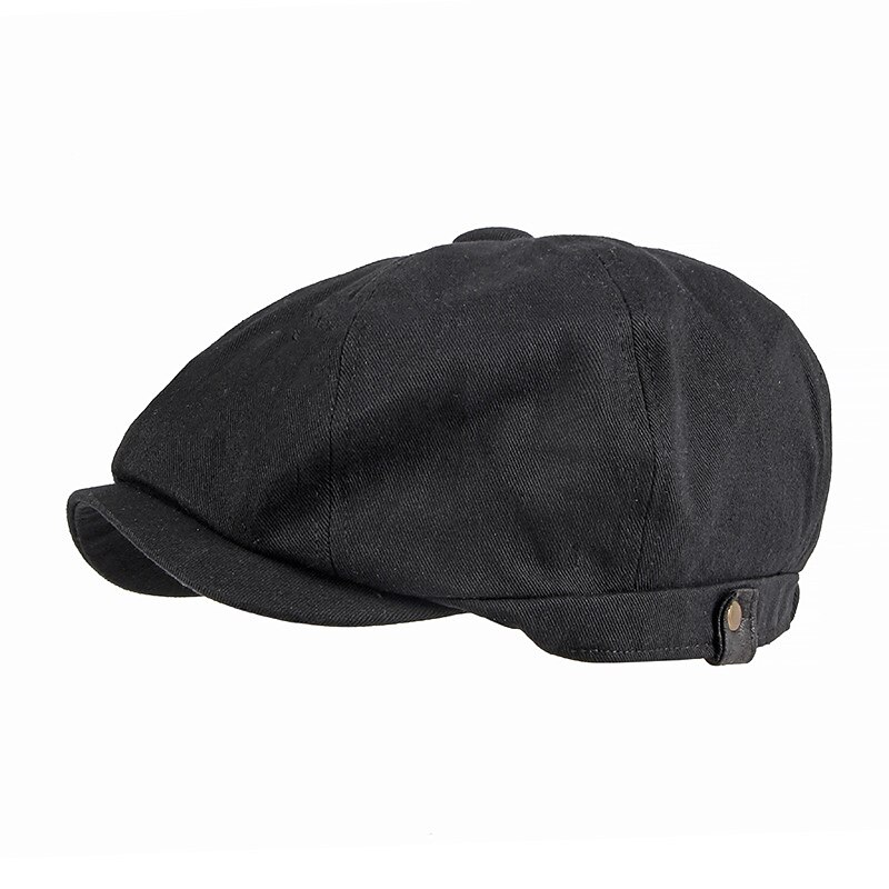 Men's Beret Hat Newsboy Cap Black Brown Cotton Adjustable Buckle Simple 1920s Fashion Holiday Street Dailywear Weekend Pure Color Portable Comfort Fashion4