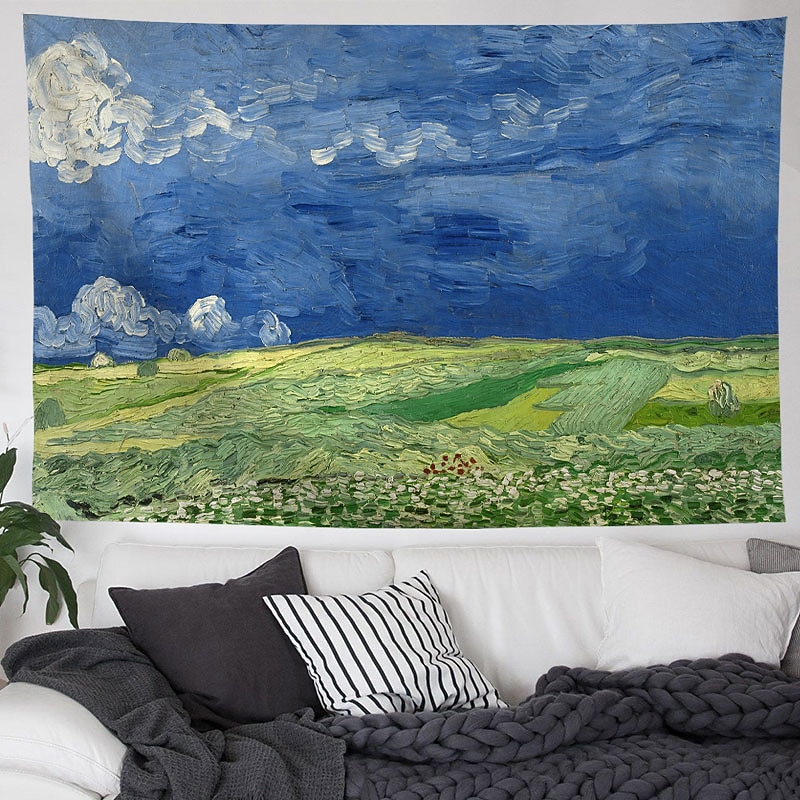 Van Gogh Painting Large Wall Tapestry Art Decor Blanket Curtain Hanging Home Bedroom Living Room Decoration Polyester4