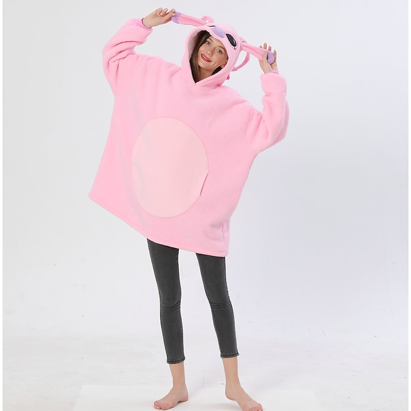 Adults' Animal Oversized Hoodie Blanket Wearable Blanket With Pocket Bear Sonic Onesie Pajamas Kigurumi Pajamas For Men and Women Christmas Carnival Masquerade Cartoon4