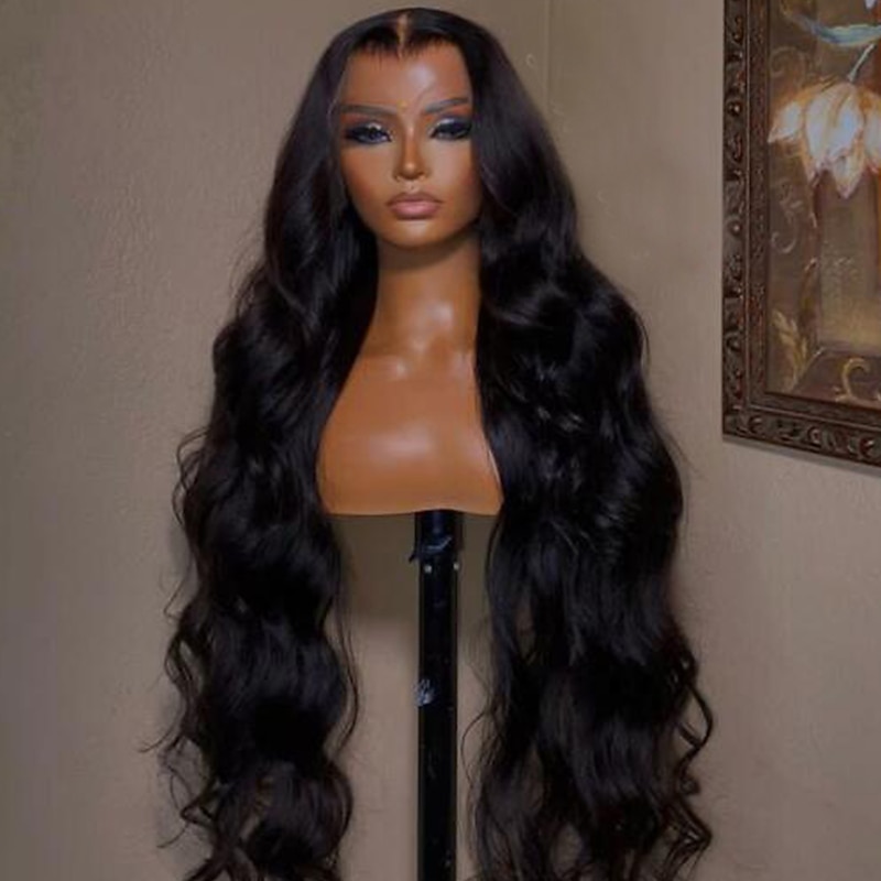Wholesale 100% Raw Virgin Wavy Human Hair Wig  13x4 Glueless Lace Front Wigs with Baby Hair Pre plucked Full Transparent Lace Wig4