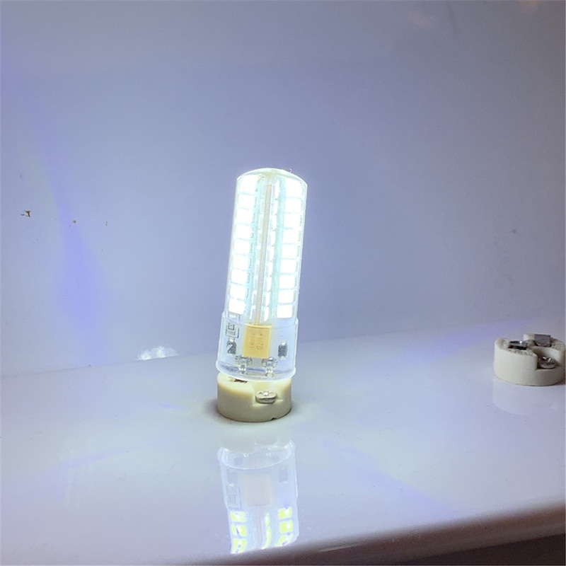 LED Corn Lights 4pcs Optional G4  GY6.35 7W 72LED Beads SMD 2835 Silica Gel 700 lm Warm White White Crystal Chandelier Bulb  Lighting Source  AC/DC12V4
